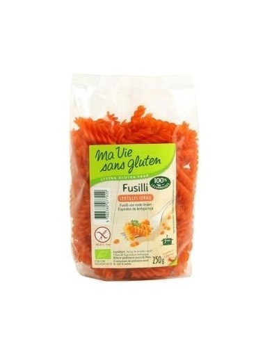 Fusilli De Lenteja Roja 250 gramos Bio Sg de Ma Vie Sans Gluten