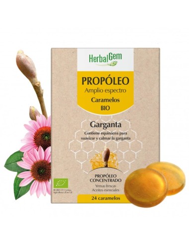 Propoleo Amplio Espectro Bio 24 Caramelos de Herbalgem