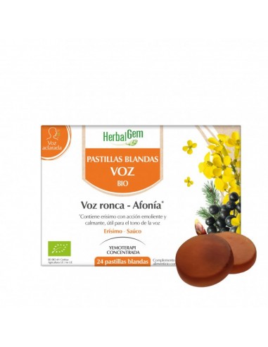 Pastillas Blandas Voz Bio 24 Gom de Herbalgem