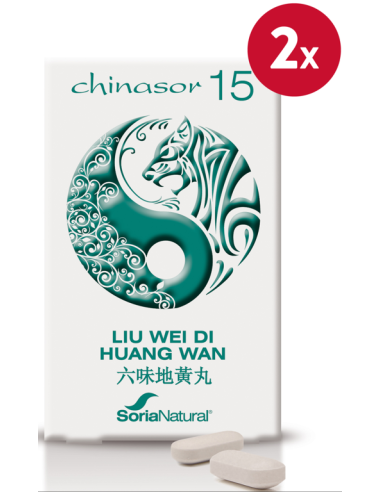 Pack 2 ud Chinasor 15 30 comprimidos de Soria Natural