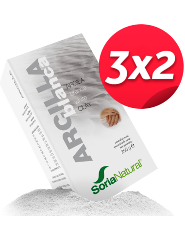 Pack 3x2 Arcilla Blanca 250 gr de Soria Natural