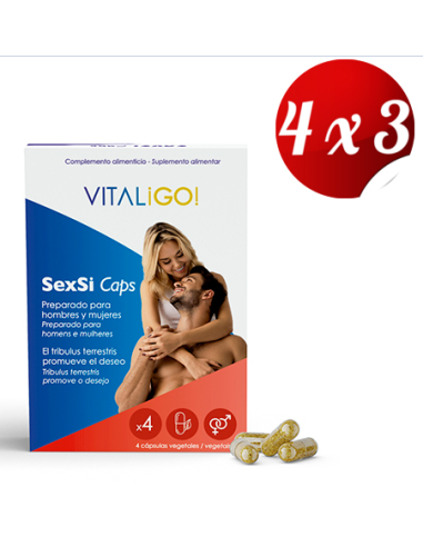 Pack 4x3 Sexsi Caps 4 Capsulas  de Herbora