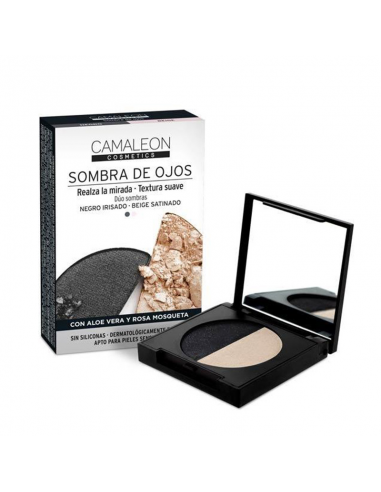 Camaleon Sombra De Ojos Duo Negro-Beige de Camaleon Cosmetics