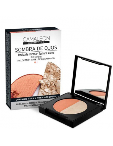 Camaleon Sombra De Ojos Duo Melocoton-Beige de Camaleon Cosmetics