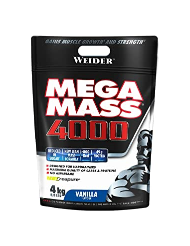 Weider Mega Mass 4000 Vainilla Bag (Nueva Formula) 4 kg