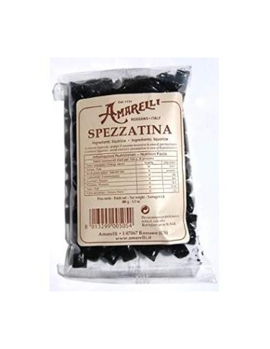 Spezzatina Trocitos Regaliz Bolsa Expo 10X100 Gramos Amarelli