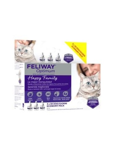 Feliway Optimum 3 Pack Recambio 3Meses Ceva Vet