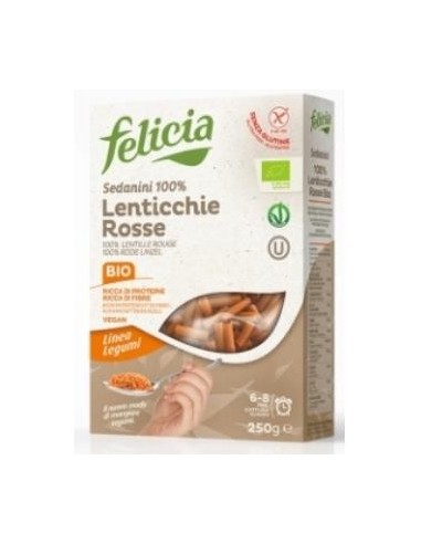 Sedanini De Lenteja Roja 250 gramos Bio Sg de Felicia