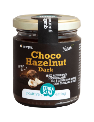 TERRASANA CREMA DE CACAO NEGRO Y AVELLANA 250G