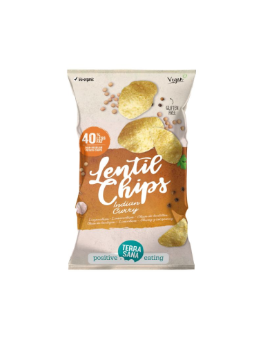 TERRASANA CHIPS DE LENTEJAS CON CURRY HINDU 75 G