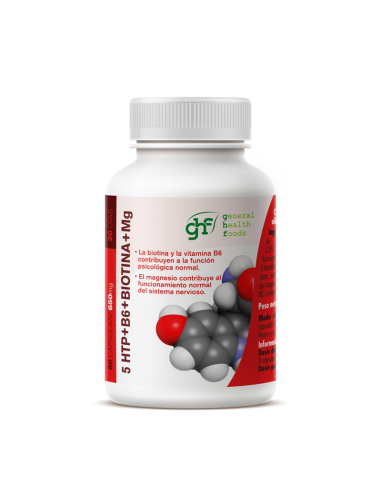 Triptofano 5HTP+B6+Biotina+Mg 60 capsulas GHF