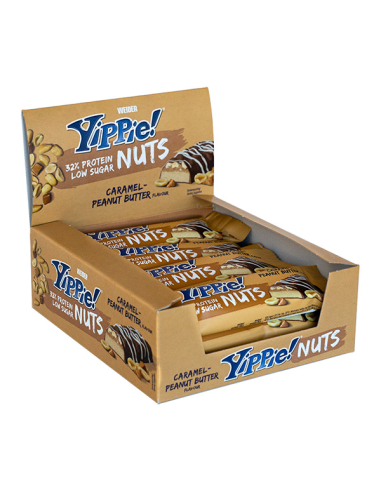 Yippie Nuts Bar Nougat-Hazelnut 45 gr 6 uds de Weider