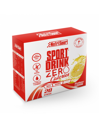 Sport Drink Zero Calorías (Caja De 20 Sticks)Limón de Nutris