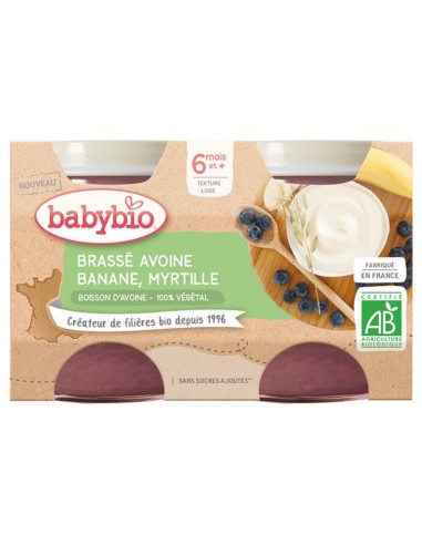 Babybio YOGUR Avena Platano Arandanos  2*130g