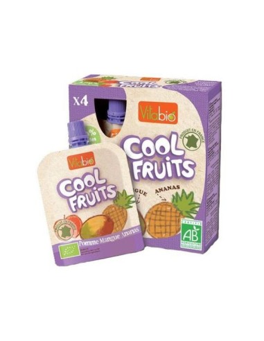 Vitabio - Cool Fruits Manzana Mango Pina 4 x 90 g de Baby Bio