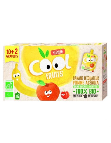 Vitabio - Cool Fruits Platano Manzana 12 x 90 g