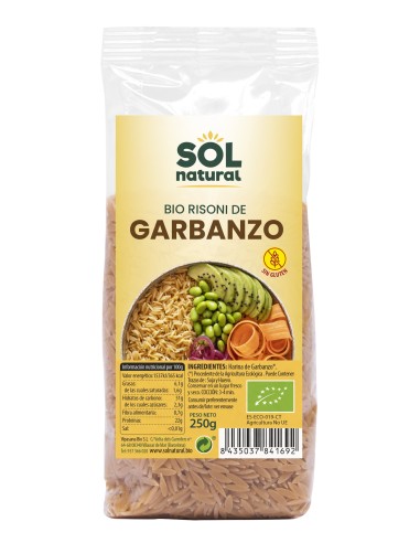 Risoni De Garbanzo Bio 250 Gramos  Sol Natural