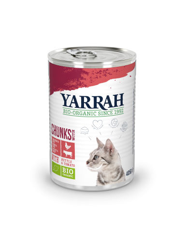 Lata Con Trozos De Pollo Y Ternera Bio 405 g de Yarrah