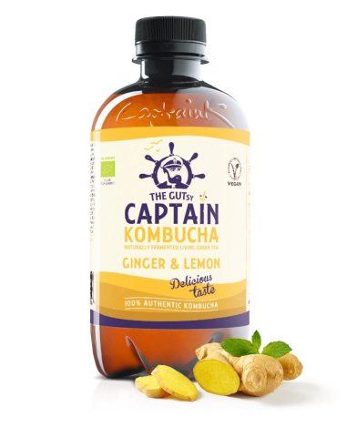 Kombucha Jengibre-Limon 400 Mililitros Bio Captain