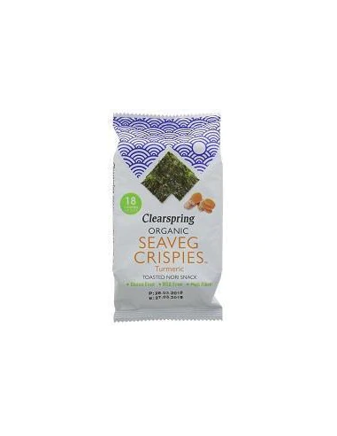 Alga Nori Snack Cúrcuma Bio 4 g de Clearspring