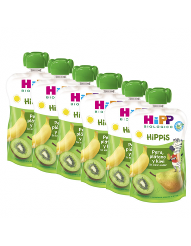 Pouches De Kiwi Pera Y Platano Bebibles 100 Gramos Bio Hipp