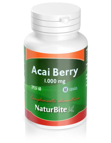 Acai Berry 1000Miligramos 60 Cápsulas  Naturbite