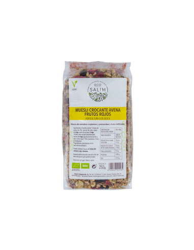 Bio Muesli Crocante De Avena Y Frutos Rojos 250Gr Eco Salim