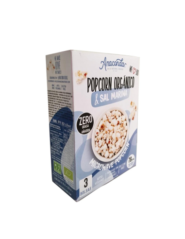 Palomitas de microondas sin gluten Bio 3 bolsas Anaconda