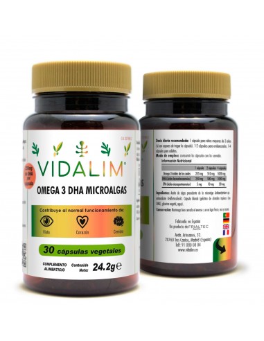 Vidalim Omega 3 Dha 250Miligramos 30 Cápsulas de Vidalim