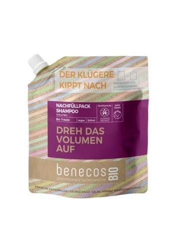 Champu Volumen Uva Recarga 500 Mililitros Bio Vegano Benecos