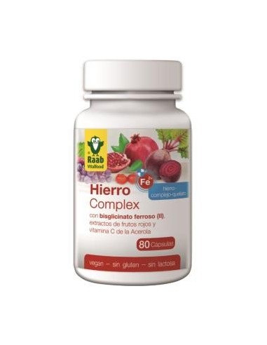 Complejo De Hierro 80 Cápsulas  Sg Vegan Raab Vitalfood