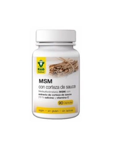 Msm Con Corteza De Sauce 630Mg 90 Cápsulas  Sg Vegan Raab Vitalfood