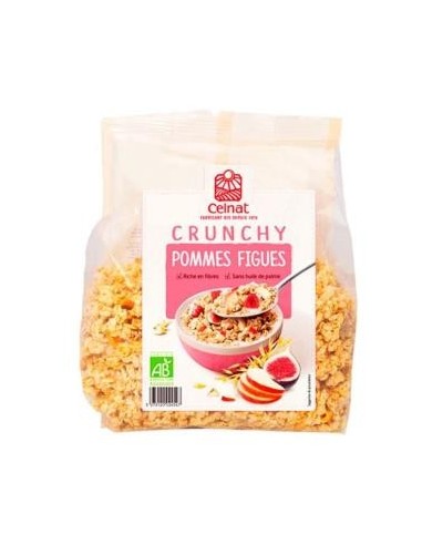 Muesli Crunchy Manzana Higos Y Fibras 500 Gramos Bio Celnat