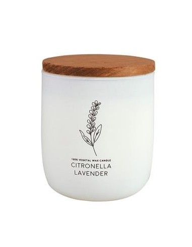 Vela Vaso Blanco Citvasv Citronela-Lavanda 7X9Cm Cerabella