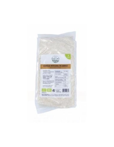 Semola De Arroz Integral 500 Gramos Bio Vegan Eco Salim