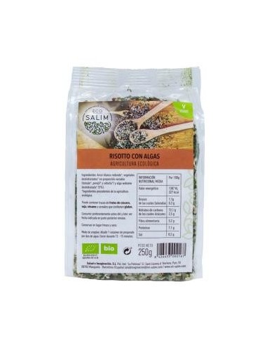 Risotto Con Algas 250 Gramos Bio Vegan Eco Salim