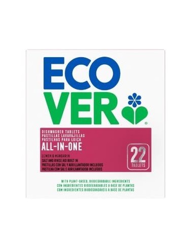 Lavavajillas Maquina All In One 22Tabletas. Eco de Ecover