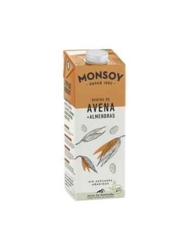 Bebida Vegetal De Almendras Con Avena 1Lt 6Uds.Bio de Monsoy