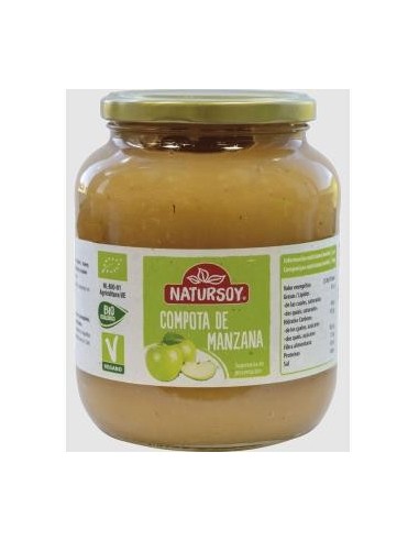 Compota De Manzana 720 Gramos Bio Vegan Natursoy