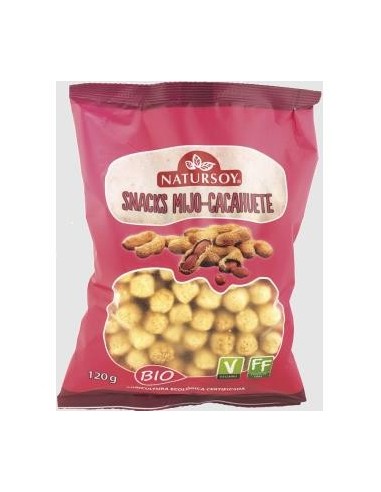 Snacks De Mijo Y Cacahuete 120 Gramos Bio Vegan Natursoy