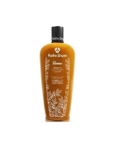 Balsamo Acondicionador Henna Color Castaño 400 Ml de Radhe Shyam