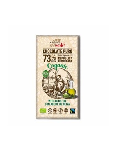 Chocolate Negro 73% Con Aceite De Oliva 100 Gramos Eco Chocolates Sole