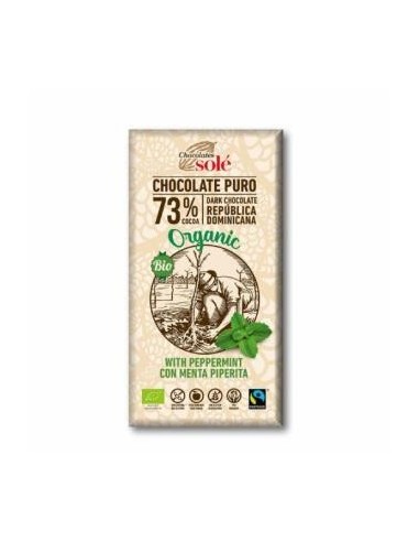 Chocolate Negro 73% Con Menta 100 Gramos Eco Sg Chocolates Sole