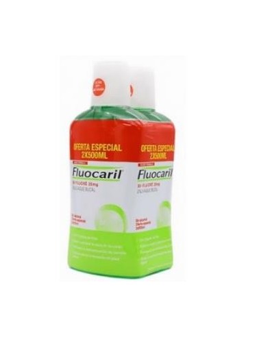 Fluocaril Bi-Fluore Colutorio 2X500 Mililitros Fluocaril