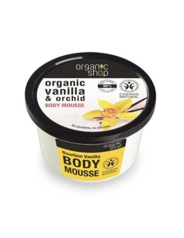 Mousse Corporal Vainilla Bourbon 250 Mililitros Organic Shop