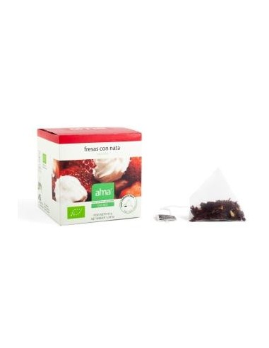 Fresas Con Nata Infusion 15Piramides. Eco Vegan Alma Home