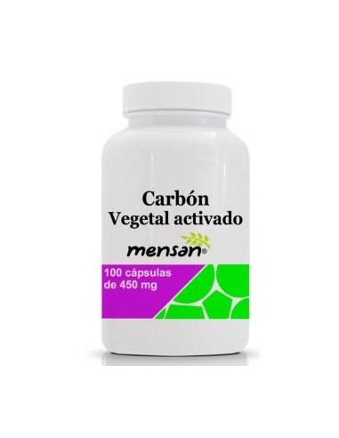 Carbon Vegetal Activado 450Mg 100 Cápsulas  Mensan