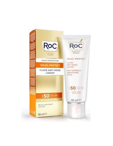 Roc Sol Fluido Antiarrugas Spf 50+ 50 Mililitros Roc