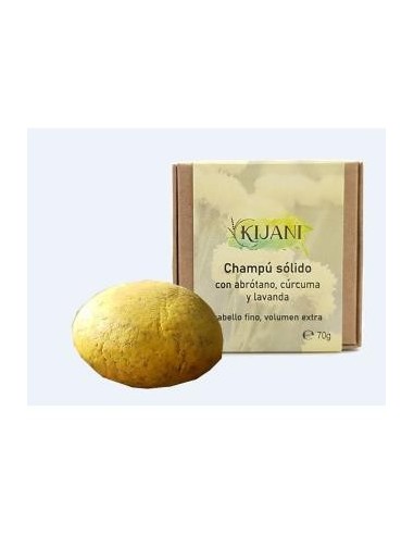 Champu Solido Cabello Fino Curcuma 70 Gramos Kijani