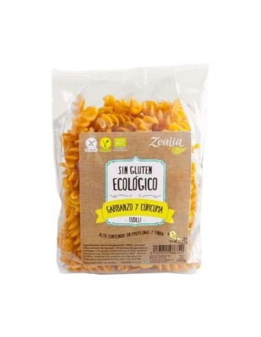 Fusilli De Garbanzo Y Curcuma 250 gramos Bio Sg Vegan de Zealia